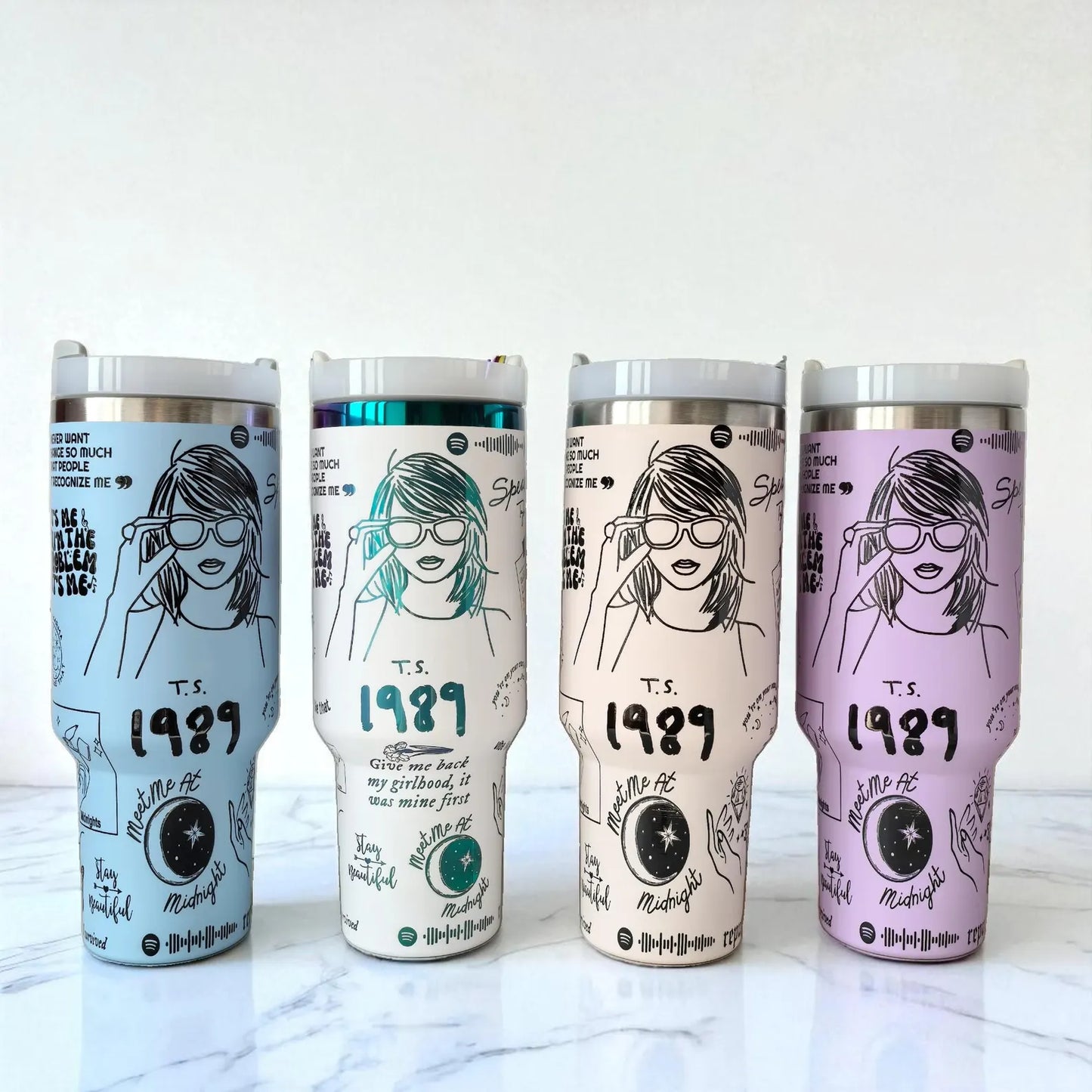 Custom Taylor Swift Tumbler Cup 40oz Laser Engraved TS Stanley Cup Inspired Swiftie Fan Gift for Her Taylor Swift Cup