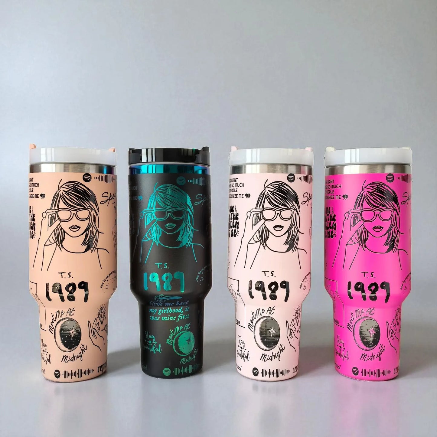 Custom Taylor Swift Tumbler Cup 40oz Laser Engraved TS Stanley Cup Inspired Swiftie Fan Gift for Her Taylor Swift Cup